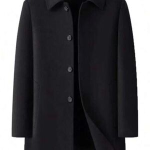 Classic Black Button-Up Coat